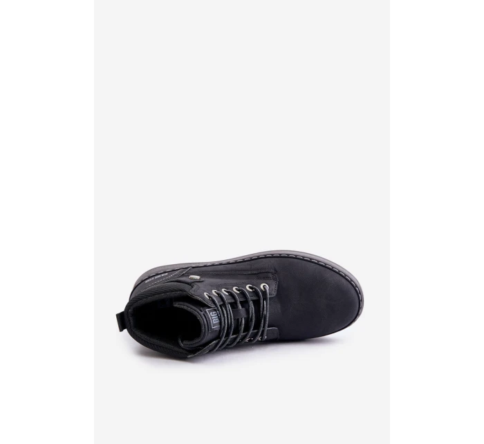 Sznurowane Botki Męskie Big Star OO174559 Hi-Poly System Czarne