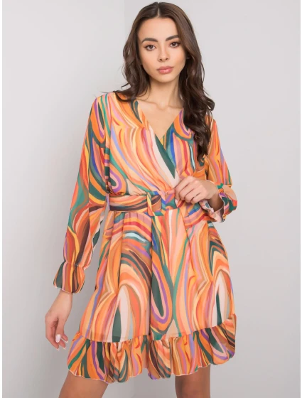 Šaty DHJ SK 12220 4.21 oranžová Šaty DHJ SK 12220 4.21 oranžová