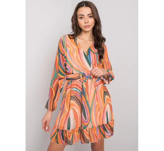 Šaty DHJ SK 12220 4.21 oranžová Šaty DHJ SK 12220 4.21 oranžová