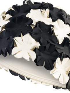 AQUA SPEED Plavecká čiapka Bloom Black/White Pattern 04