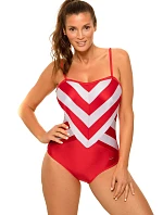 Jednodielne plavky Kimma M-711 červeno-biele - Marko