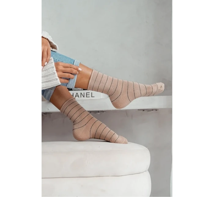 Dámske beztlakové ponožky s tenkými prúžkami 0200.059 Dámske beztlakové ponožky s tenkými prúžkami 0200.059