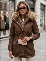 Dámská zimní bunda parka hnědá Dstreet model 21971014 - FashionStreet
