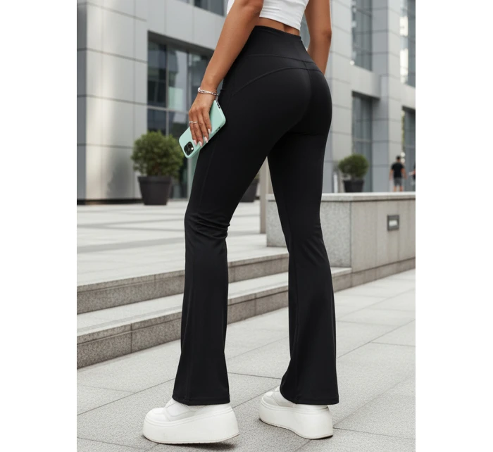 Dámské kalhoty s vysokým pasem černé Dstreet model 21979536 - FashionStreet