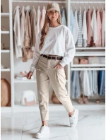 Dámské chinos kalhoty světle béžové Dstreet model 21986289 - FashionStreet