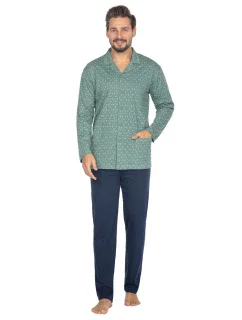 Regina 463 long/r 2XL-3XL L24 pánske pyžamo bez zipsu