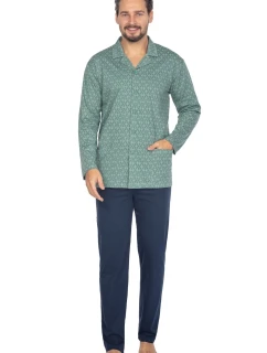 Regina 463 long/r 2XL-3XL L24 pánske pyžamo bez zipsu