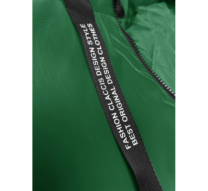 Zelená dámska prechodná bunda Miss TiTi (3832)