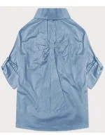 Svetlomodré tričko s ozdobnou mašľou na chrbte (24018) Svetlomodré tričko s ozdobnou mašľou na chrbte (24018)