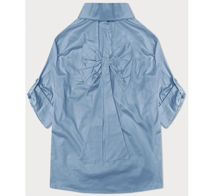 Svetlomodré tričko s ozdobnou mašľou na chrbte (24018) Svetlomodré tričko s ozdobnou mašľou na chrbte (24018)