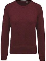 Kariban K 481 Dámska mikina s raglánovými rukávmi z bio bavlny 20.K481 wine heather