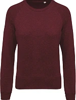 Kariban K 481 Dámska mikina s raglánovými rukávmi z bio bavlny 20.K481 wine heather