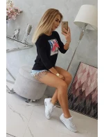 Halenka s 3D grafikou model 18743996 černá - K-Fashion Halenka s 3D grafikou model 18743996 černá - K-Fashion