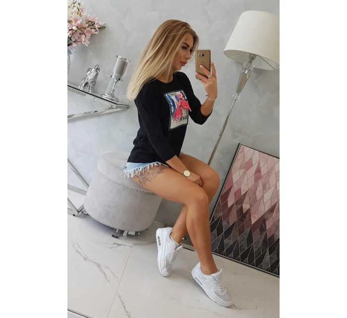 Halenka s 3D grafikou model 18743996 černá - K-Fashion Halenka s 3D grafikou model 18743996 černá - K-Fashion