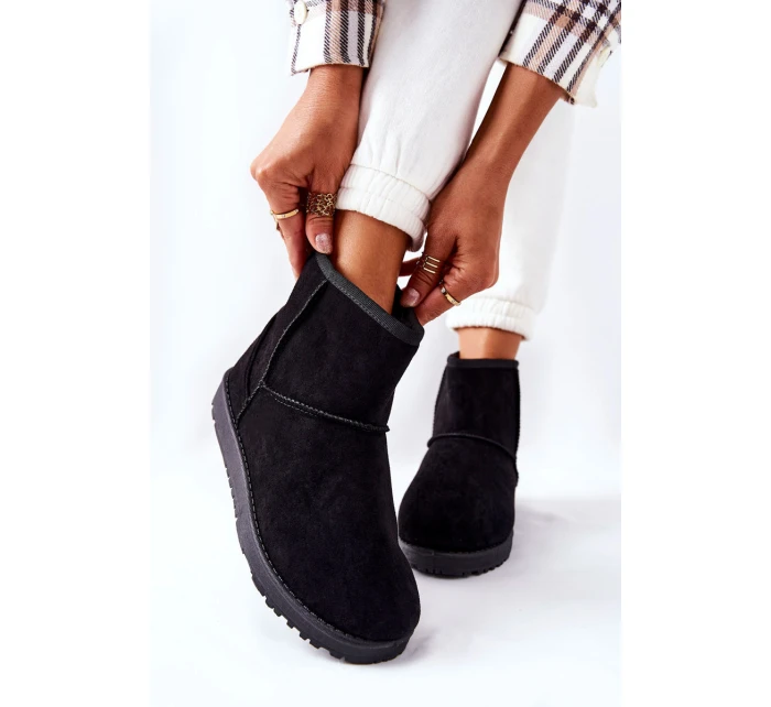 Śniegowce Ocieplane Futerkiem Czarne Vicandi Śniegowce Ocieplane Futerkiem Czarne Vicandi