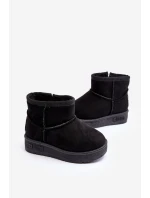 Dziecięce Śniegowce Ocieplane Na Suwak Czarne Big Star MM374100