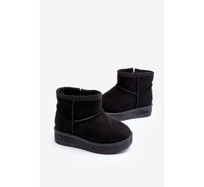 Dziecięce Śniegowce Ocieplane Na Suwak Czarne Big Star MM374100