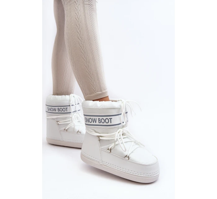 Damskie Wiązane Śniegowce Białe Soia Damskie Wiązane Śniegowce Białe Soia