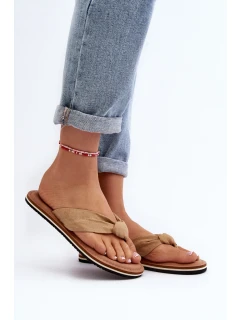 Damskie Japonki Big Star LL274623 Beżowe