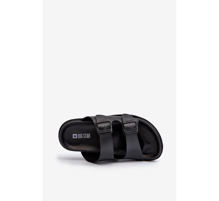 Lekkie Klapki Męskie Z Klamrami Big Star NN174597 Czarne