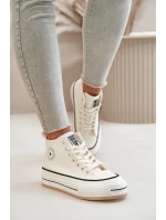 Zateplené Dámské Tenisky Na Platformě Eko Kůže Big Star model 21669595 Bílé - Big Star Shoes Zateplené Dámské Tenisky Na Platformě Eko Kůže Big Star model 21669595 Bílé - Big Star Shoes