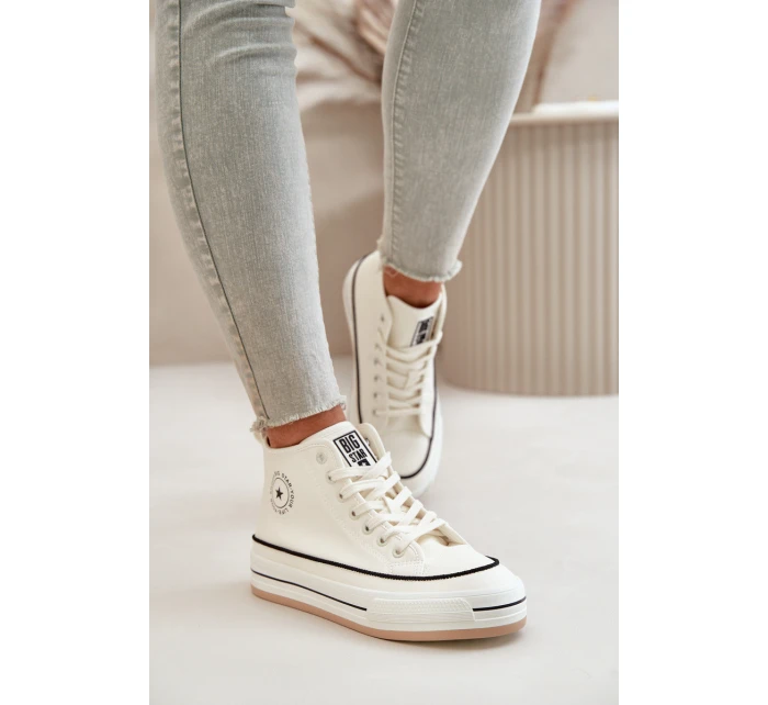 Zateplené Dámské Tenisky Na Platformě Eko Kůže Big Star model 21669595 Bílé - Big Star Shoes Zateplené Dámské Tenisky Na Platformě Eko Kůže Big Star model 21669595 Bílé - Big Star Shoes
