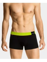Pánske boxerky ATLANTIC PREMIUM s mikromodalom - čierna/žltá