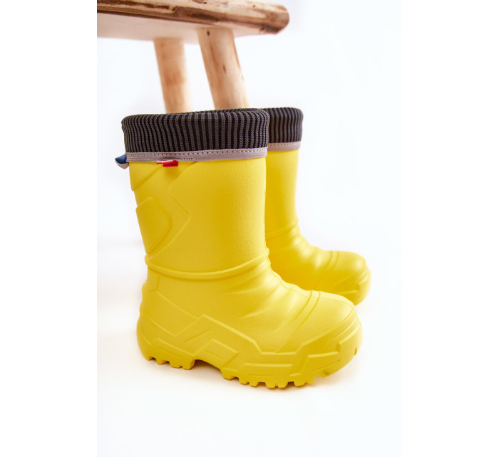 Detské zateplené čižmy do dažďa Befado Yellow