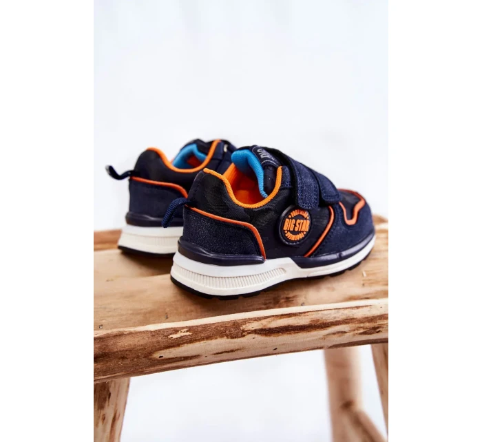 Dětská sportovní obuv na suchý zip Memory Foam System Big Star KK374183 Námořnická modrá Dětská sportovní obuv na suchý zip Memory Foam System Big Star KK374183 Námořnická modrá