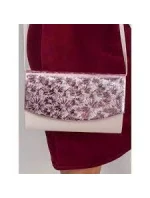 Dámska lakovaná s relief vzorom kabelka 200102 - FPrice