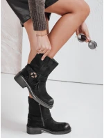 Dámské semišové kozačky černé Dstreet model 21992277 - FashionStreet Dámské semišové kozačky černé Dstreet model 21992277 - FashionStreet