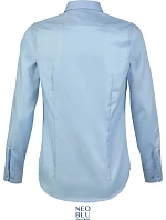 Women keprová halenka s dlouhým rukávem soft blue model 22499904 - NEOBLU Women keprová halenka s dlouhým rukávem soft blue model 22499904 - NEOBLU