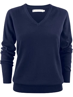 VNeck Women Dámský svetr s výstřihem do V navy model 22460925 - James Harvest