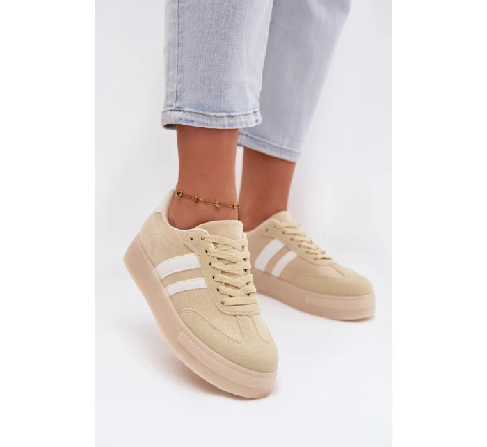 Dámské tenisky na platformě žluté Giselia