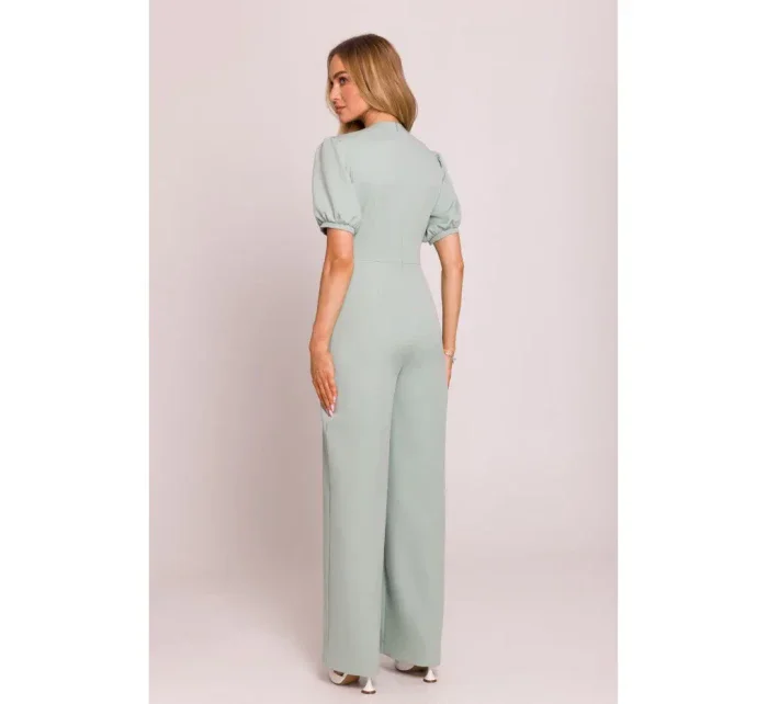model 20970734 Kombinéza s puff rukávy mátová - Moe