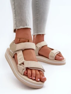 Dámske sandále na platforme Big Star Beige