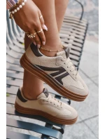 Semišové tenisky na platforme - béžové Corynelle Semišové tenisky na platforme - béžové Corynelle