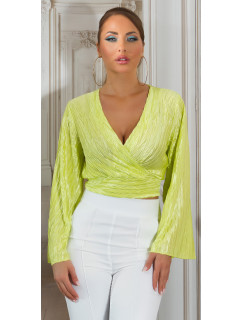 Sexy Koucla cropped Blouse wraped Look