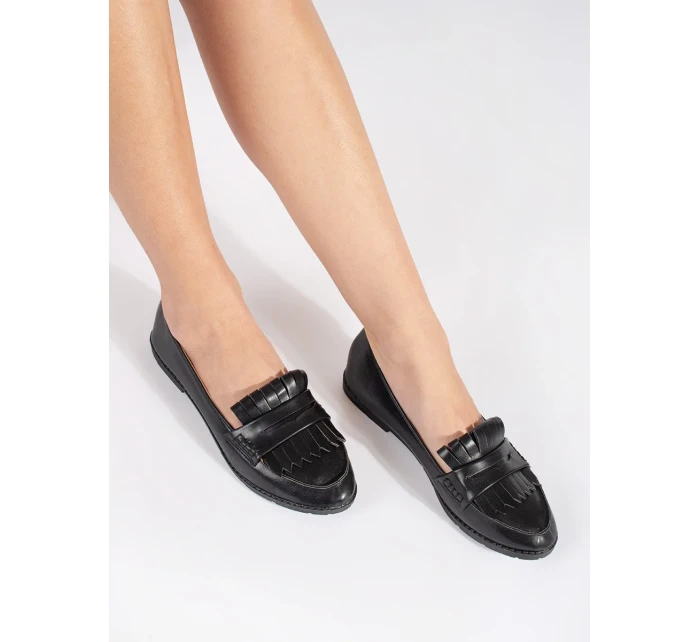Trendy mokasíny dámské černé bez podpatku Trendy mokasíny dámské černé bez podpatku