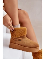 Sněhule na platformě s kožíškem Big Star model 21677558 Camel - Big Star Shoes Sněhule na platformě s kožíškem Big Star model 21677558 Camel - Big Star Shoes