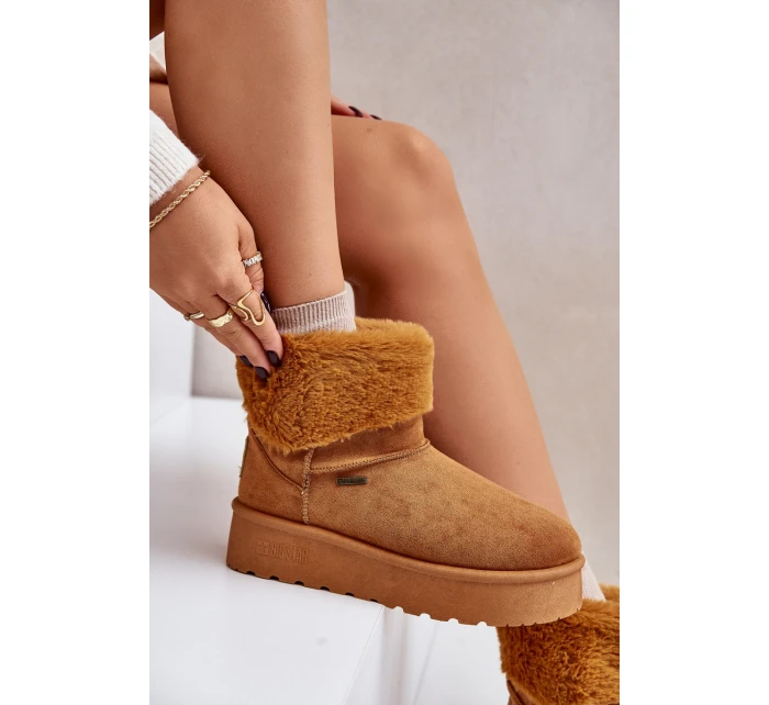 Sněhule na platformě s kožíškem Big Star model 21677558 Camel - Big Star Shoes Sněhule na platformě s kožíškem Big Star model 21677558 Camel - Big Star Shoes