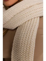 model 21417254 Žebrovaná šála ecru - Moe