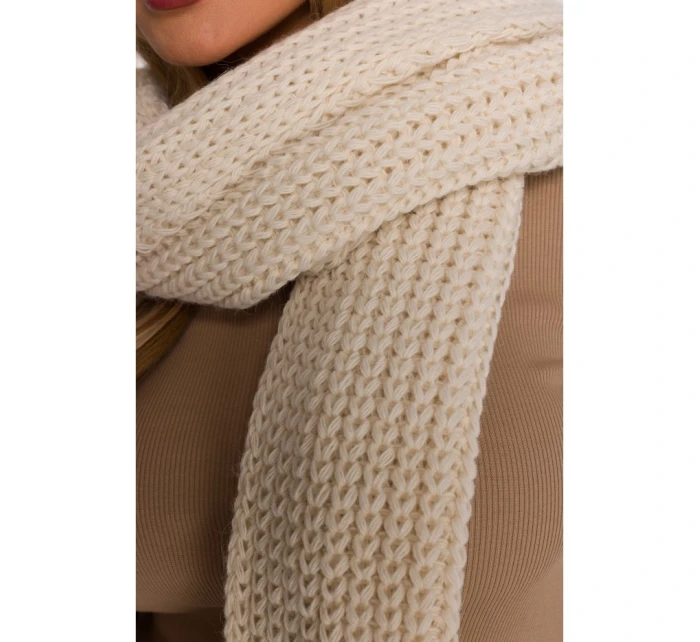 model 21417254 Žebrovaná šála ecru - Moe