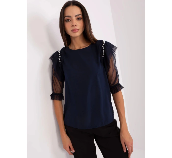 Dámska blúzka LK BZ 506682.26P Tmavomodrá - Lakerta Dámska blúzka LK BZ 506682.26P Tmavomodrá - Lakerta