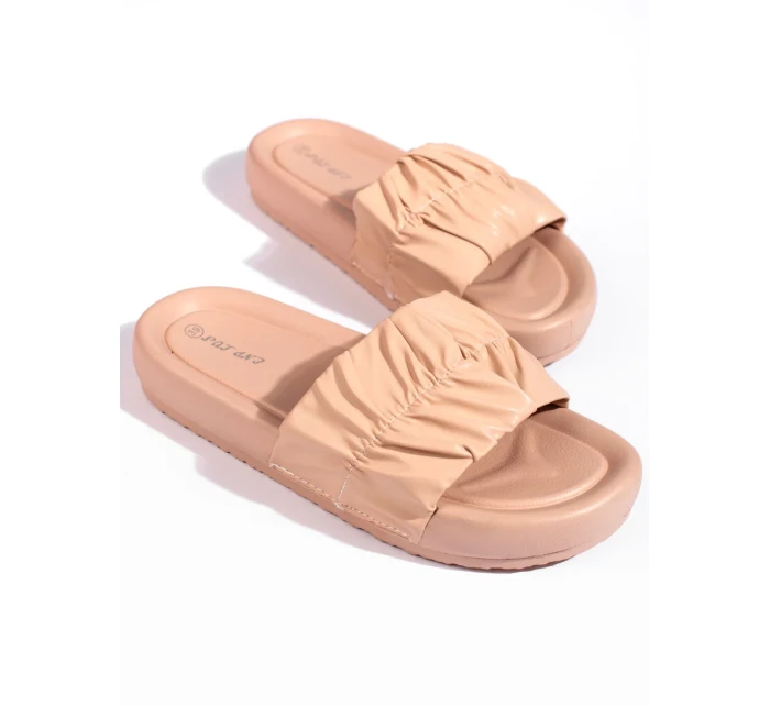 Módne hnedé dámske ponožky na podpätku bez päty