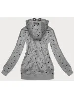 Šedá dámská rozepínací mikina se vzorem model 19690656 - 6&8 Fashion