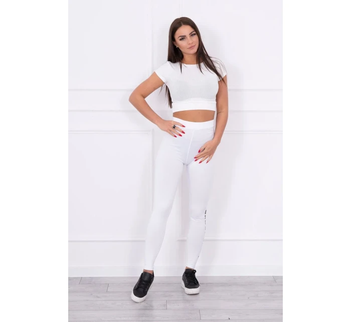Nohavice legíny Brooklyn white