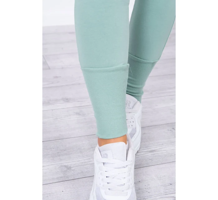 Komplet z szerokimi ściągaczami ciemny miętowy Komplet z szerokimi ściągaczami ciemny miętowy