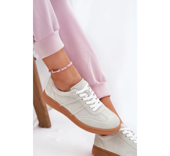 Semišové Nízké Tenisky Dámské Šedé model 21691159 - EVENTO