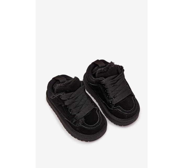 Dětské tenisky s kožíškem Černé model 21718523 - Boto Dětské tenisky s kožíškem Černé model 21718523 - Boto